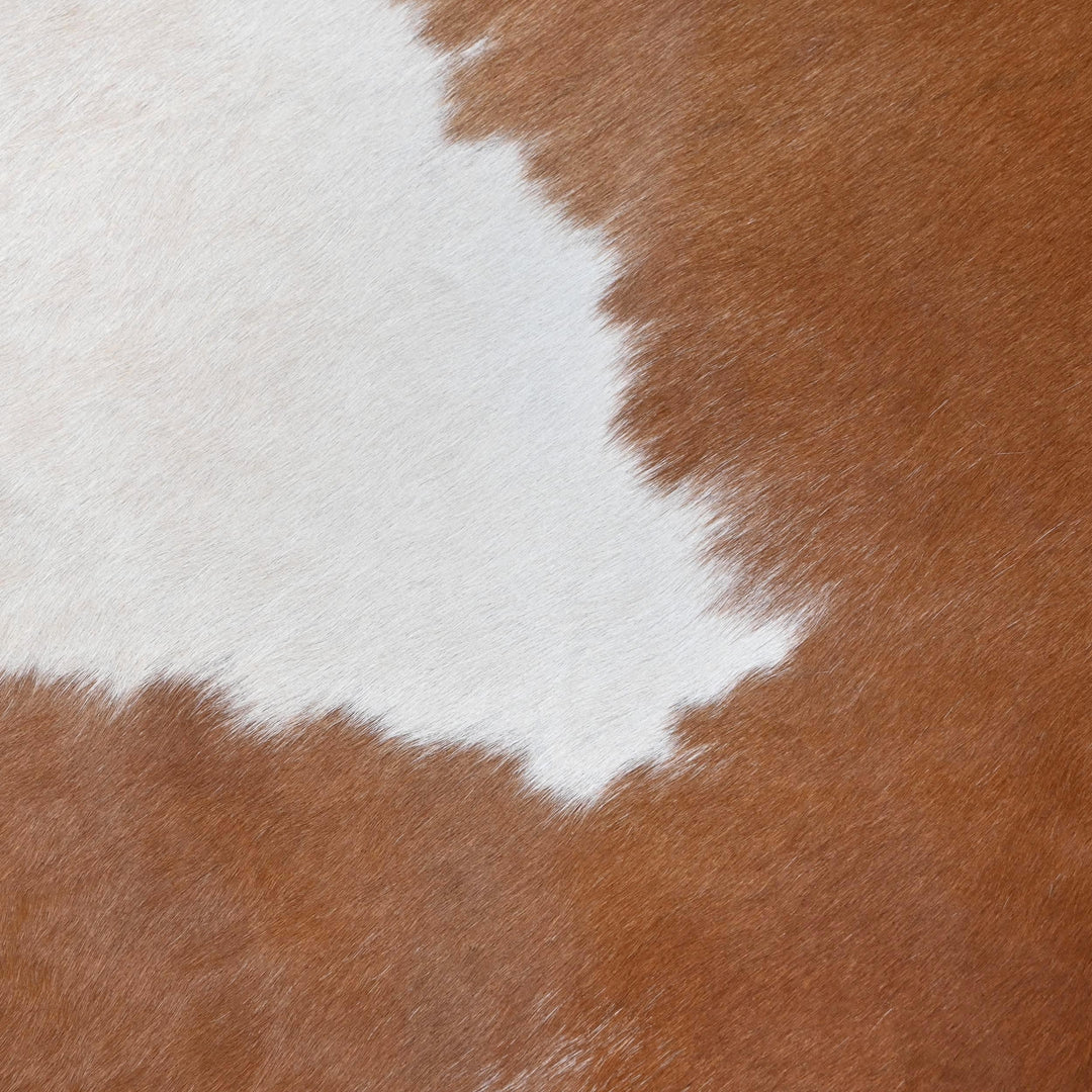 Brown & White Cow Hide 5x5.5 FT
