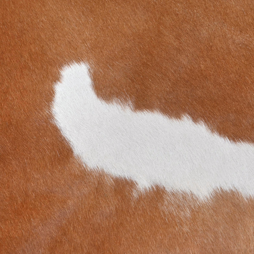Brown & White Cow Hide 5x5.5 FT