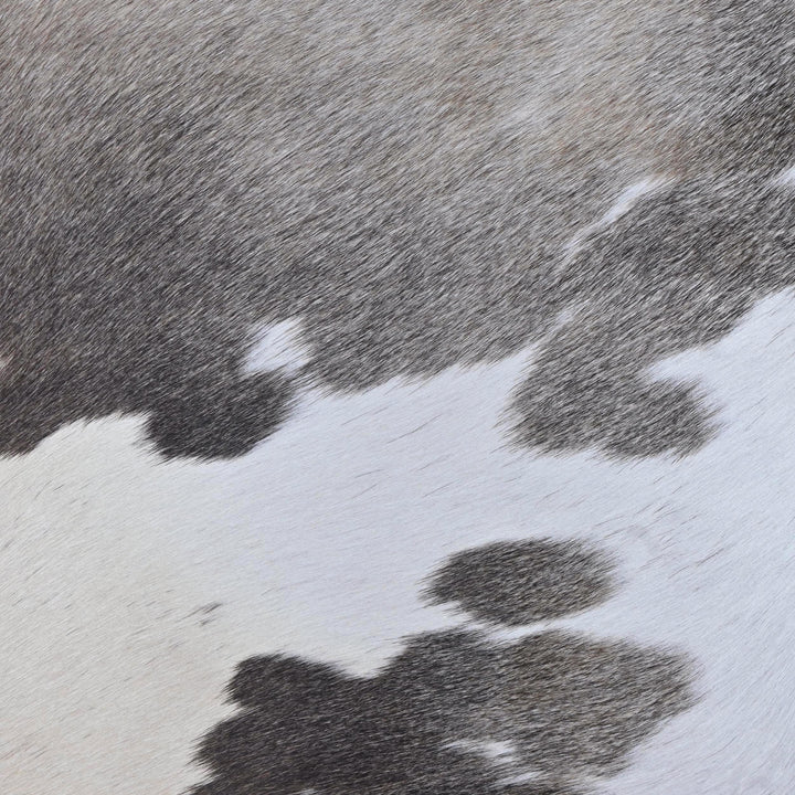 Grey & White Cowhide Rug 4x4 FT