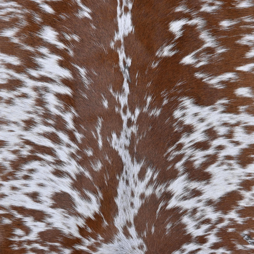 Brazilian Brown & White Speckled Cow Hide 5x5 FT