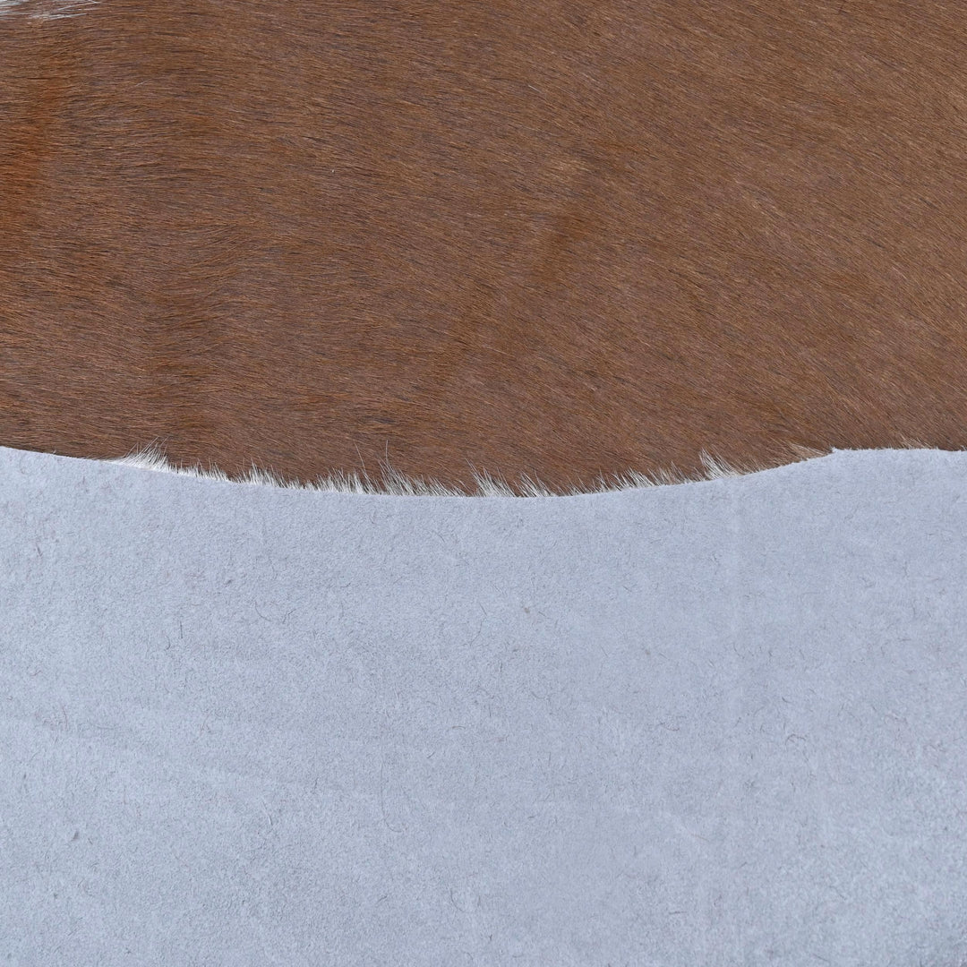 Brazilian Brown & White Speckled Cow Hide 5x5 FT