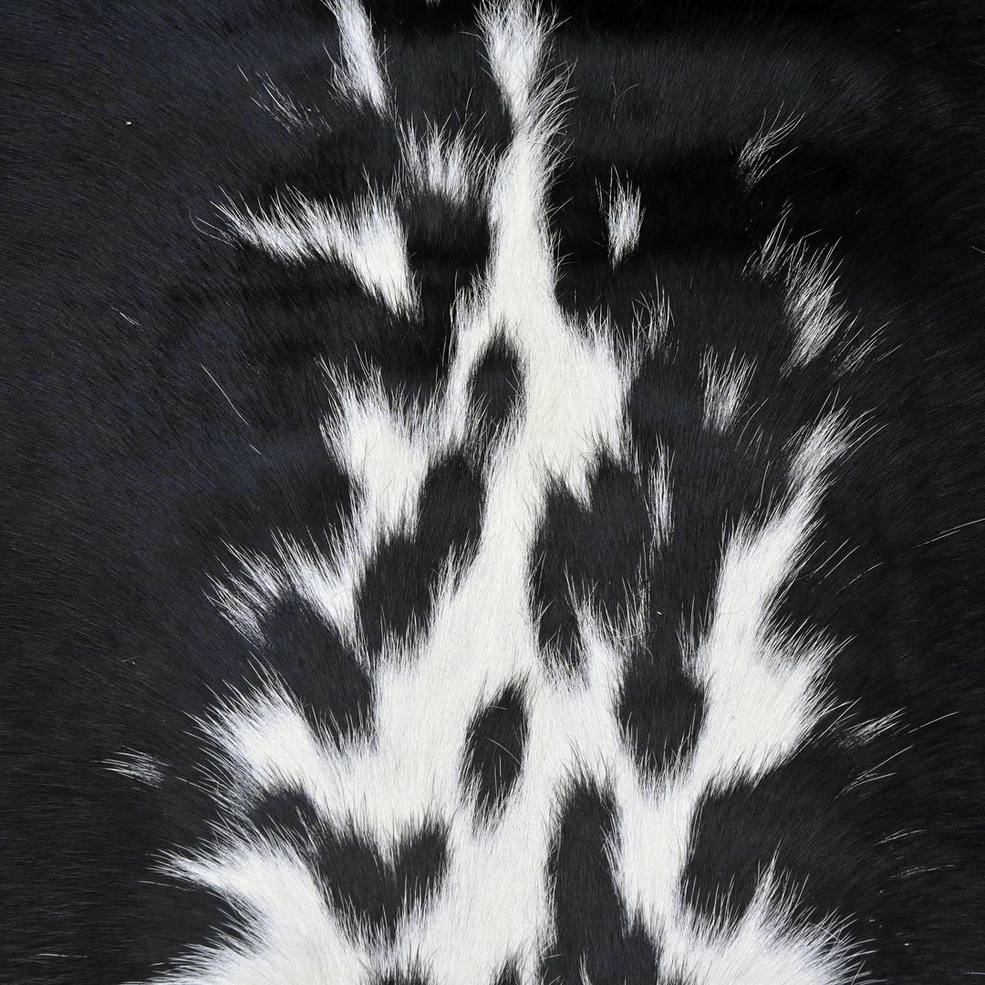 Black & White Spotted Cowhide Rug 4X4.5 FT