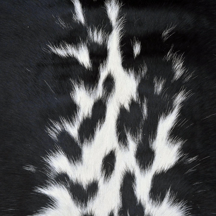 Black & White Spotted Cowhide Rug 4X4.5 FT