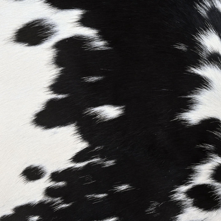 Black & White Spotted Cowhide Rug 4X4.5 FT