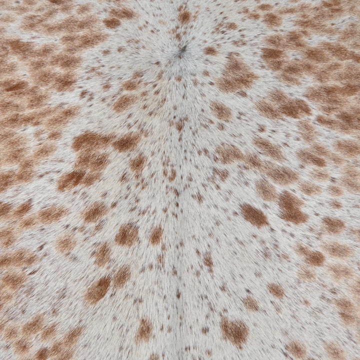 Beige & Brown Speckled Cow Hide 5x5 FT