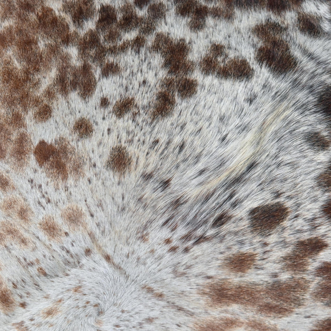 Beige & Brown Speckled Cow Hide 5x5 FT