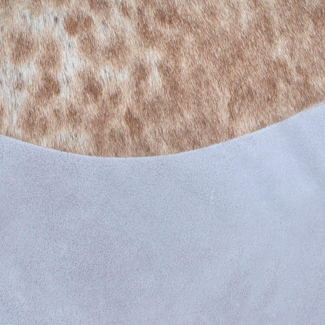 Beige & Brown Speckled Cow Hide 5x5 FT