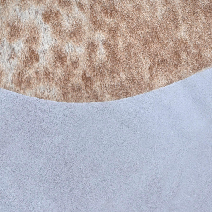 Beige & Brown Speckled Cow Hide 5x5 FT