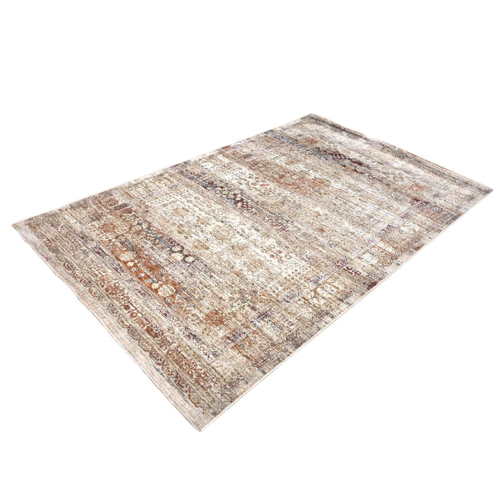 Beige Plain Turkish Rug 5x8 Ft