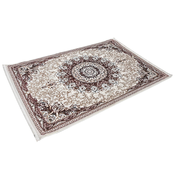 Brown Traditional Turkish Rug 4x6 ft