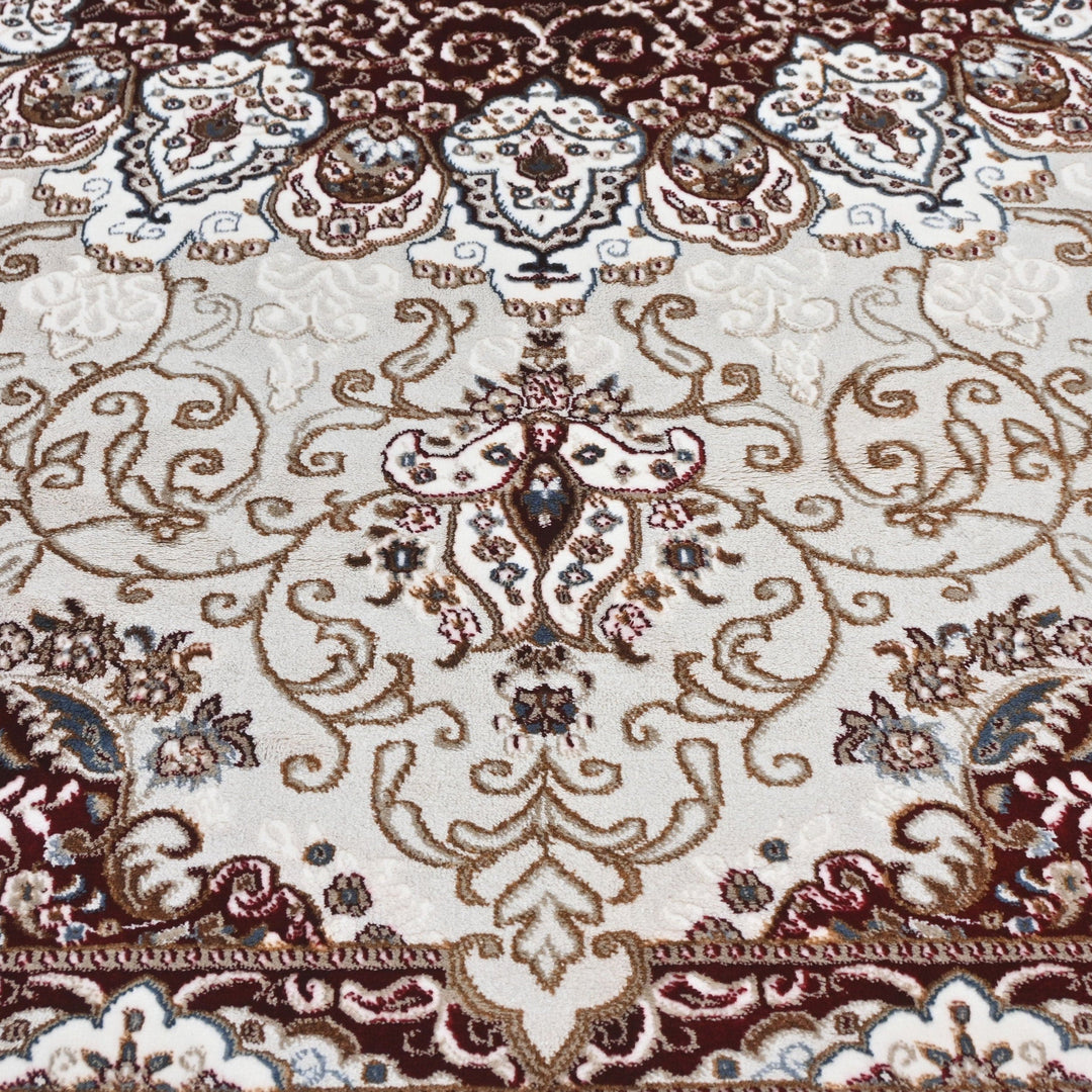 Brown Floral Turkish Rug 4x6 Ft