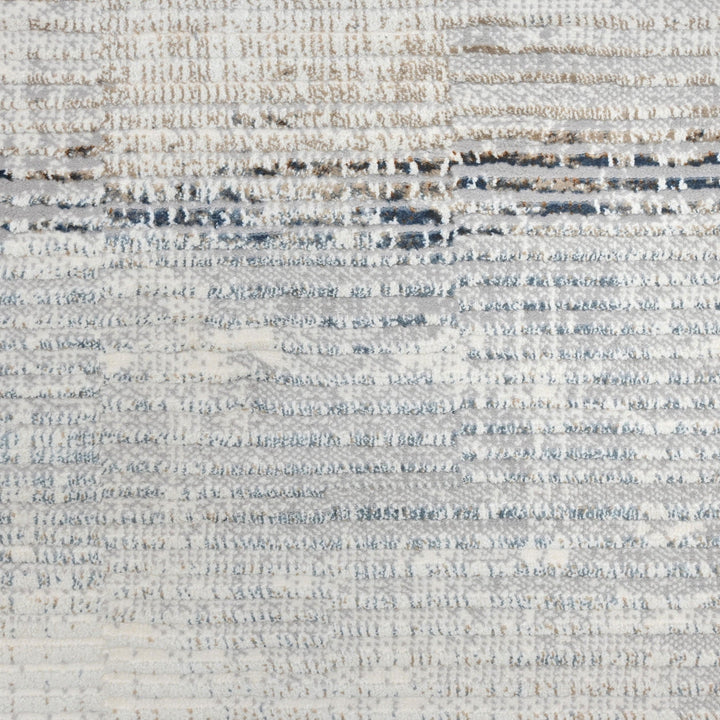 Grey Strips Turkish Rug 4x6 Ft