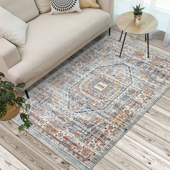 Multi Traditional Turkish Rug 4X6 Ft