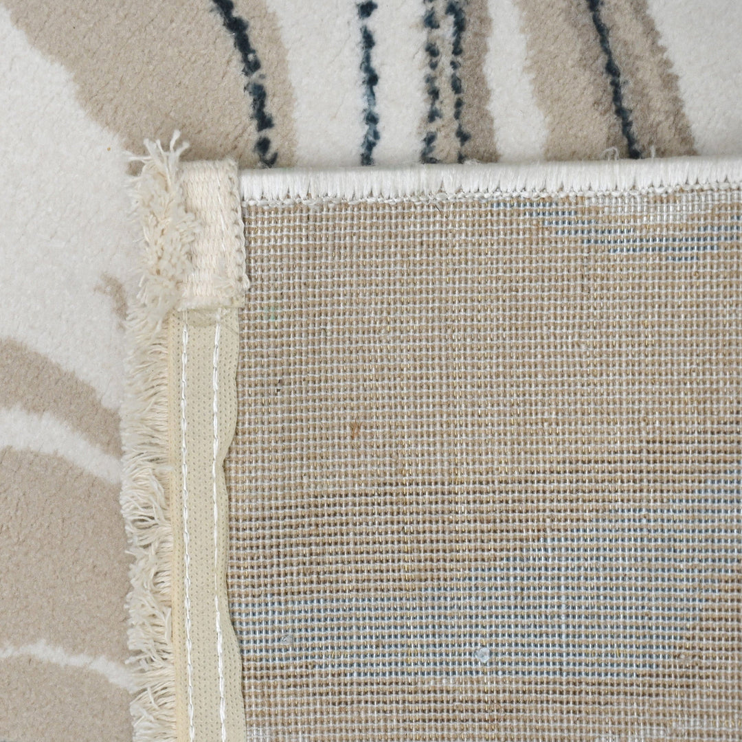 Off White Waves Turkish Rug 7X10 FT