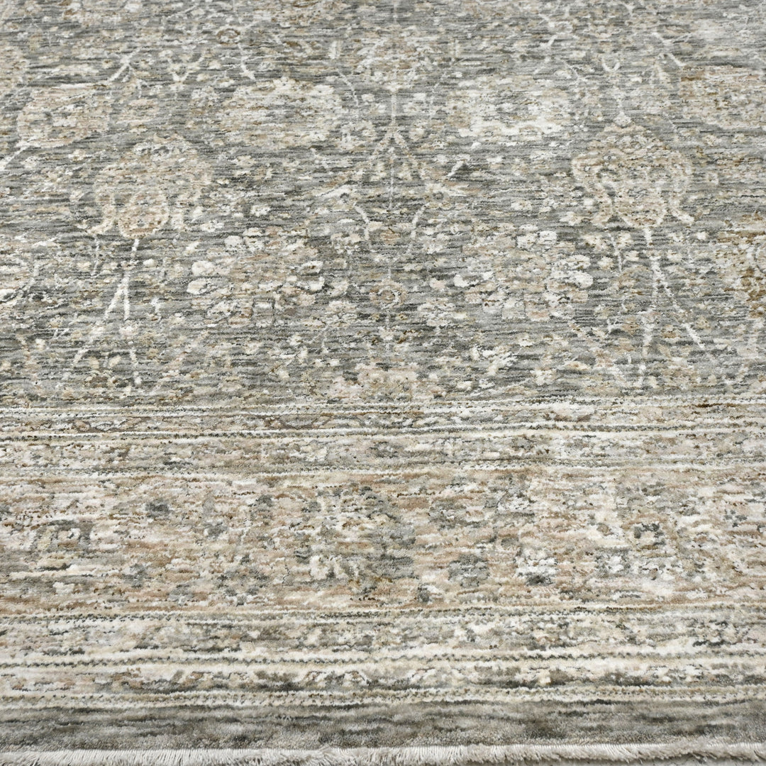 Grey Plain Turkish Rug 5x8 Ft