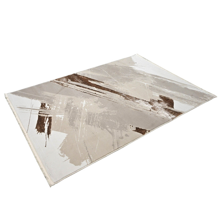 Beige Waves Turkish Rug 4x6 ft