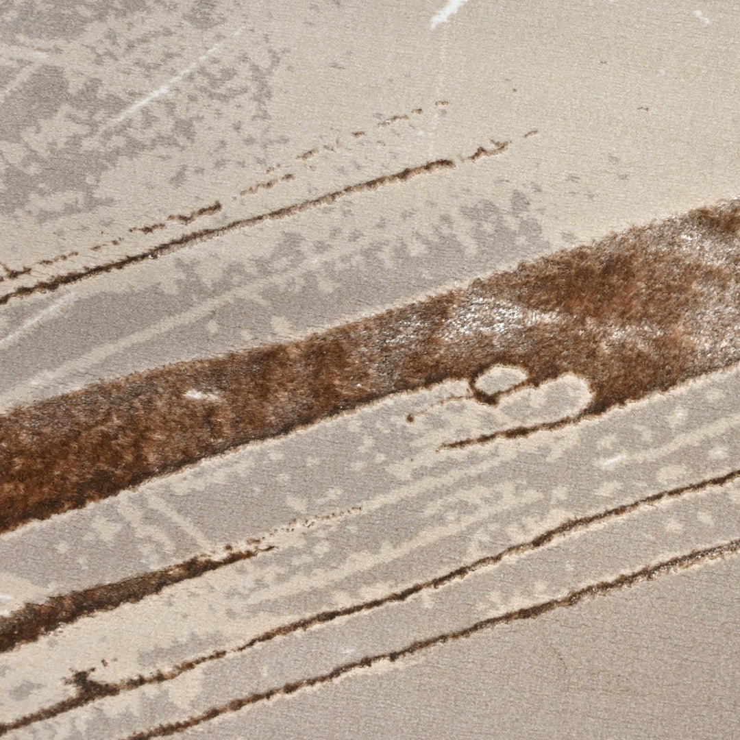 Beige Waves Turkish Rug 4x6 ft