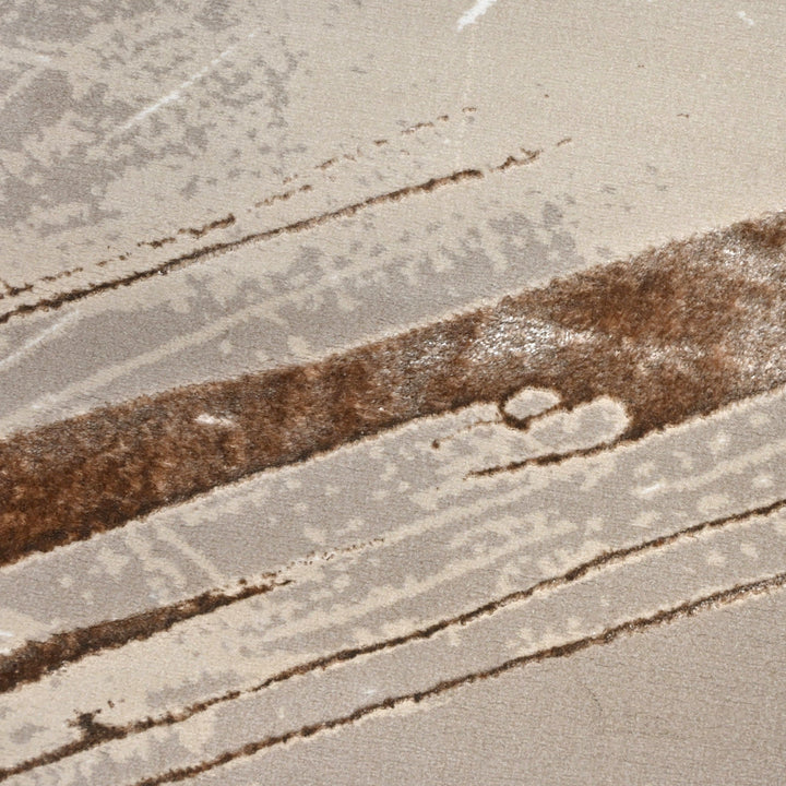 Beige Waves Turkish Rug 4x6 ft