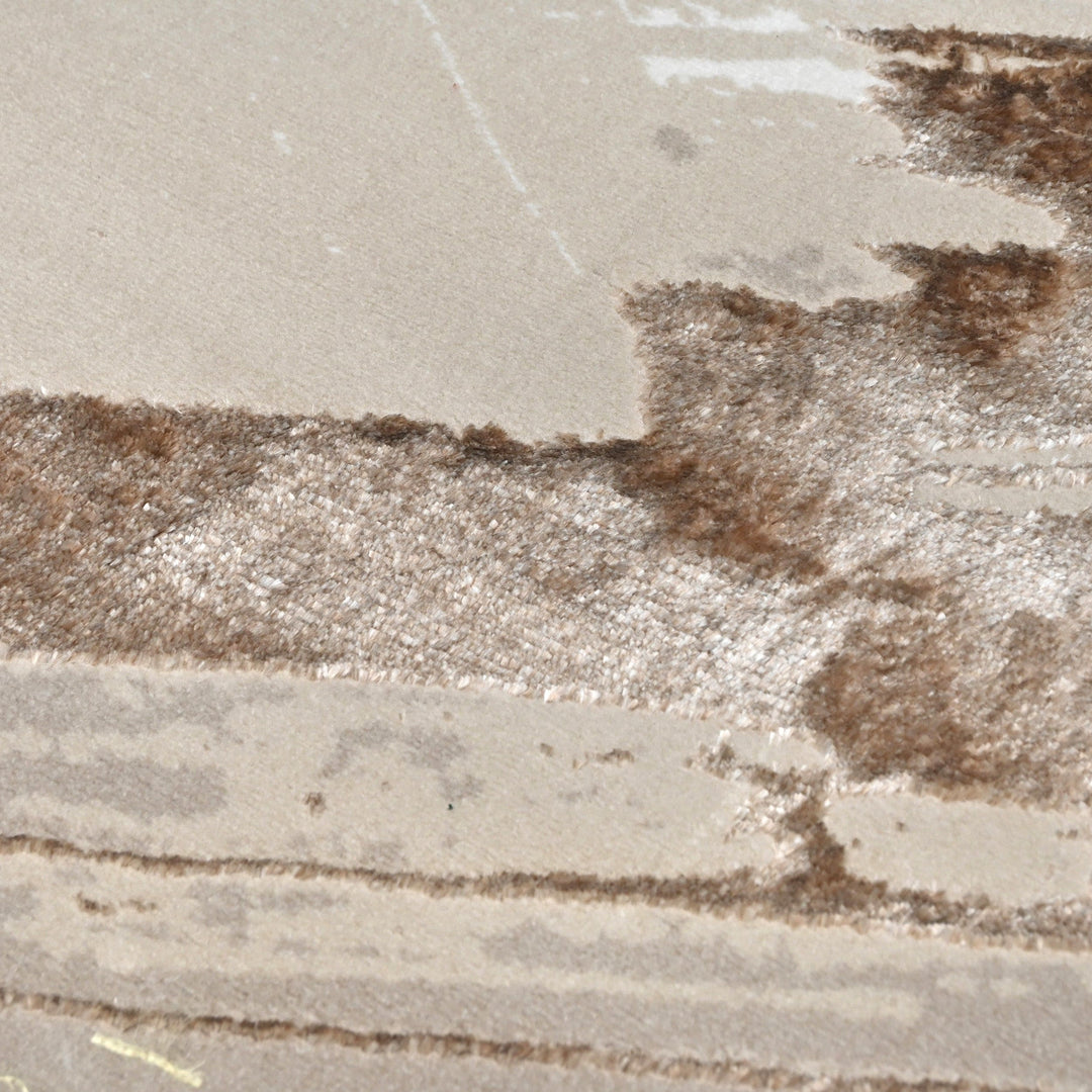 Beige Waves Turkish Rug 4x6 ft