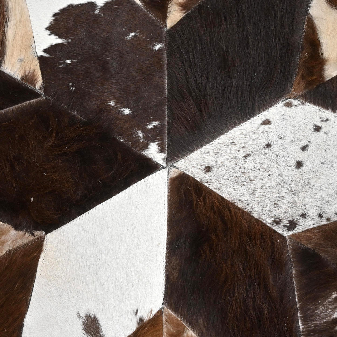 Patchwork Round Rug 4x4 FT