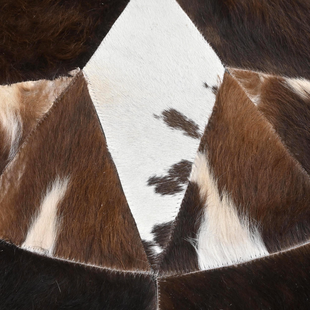 Patchwork Round Rug 4x4 FT