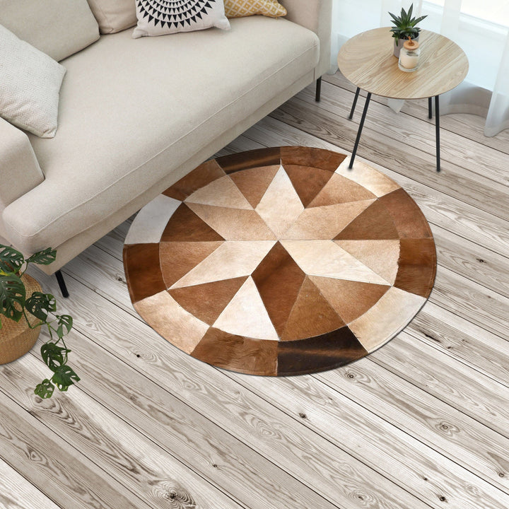 Patchwork Round Rug 2x2 FT