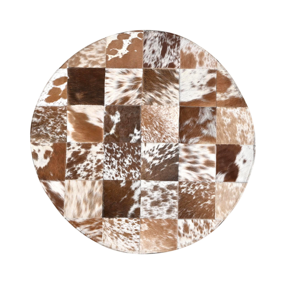 Patchwork Round Rug 4x4 FT
