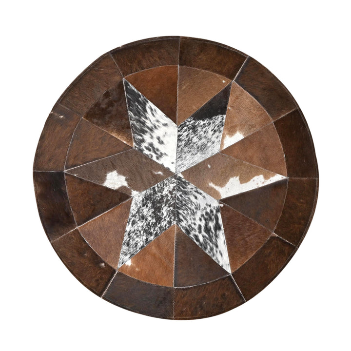 Patchwork Round Rug 4x4 FT