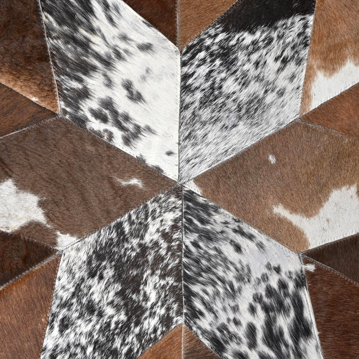 Patchwork Round Rug 3x3 ft