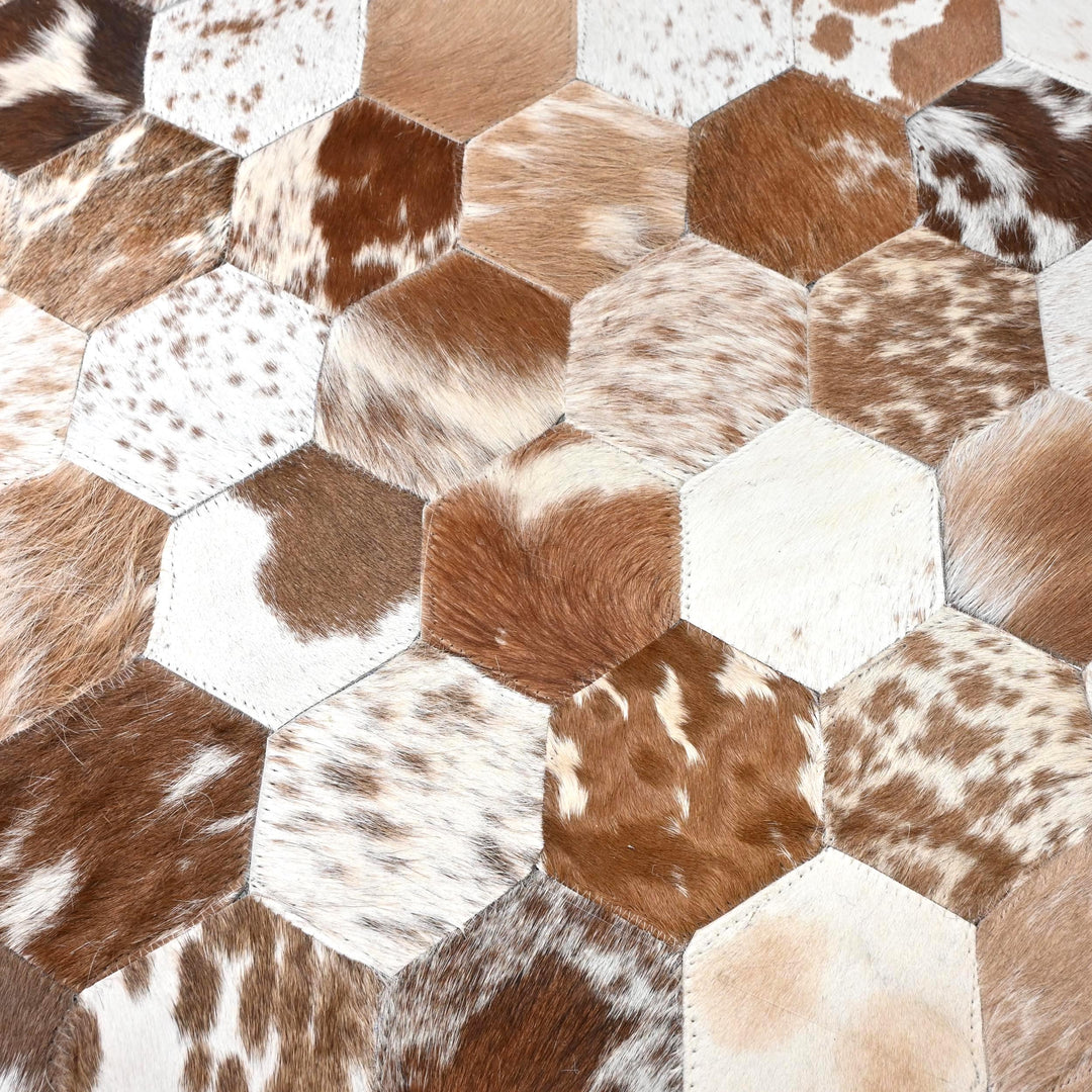 Patchwork Round Rug 4x4 FT