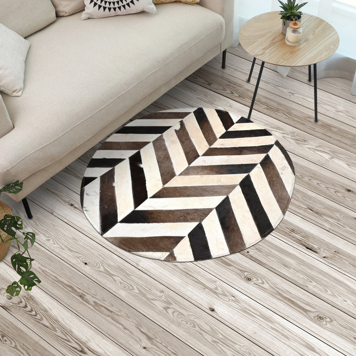 Patchwork Round Rug 4x4 FT