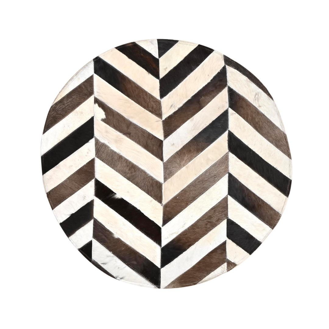 Patchwork Round Rug 4x4 FT