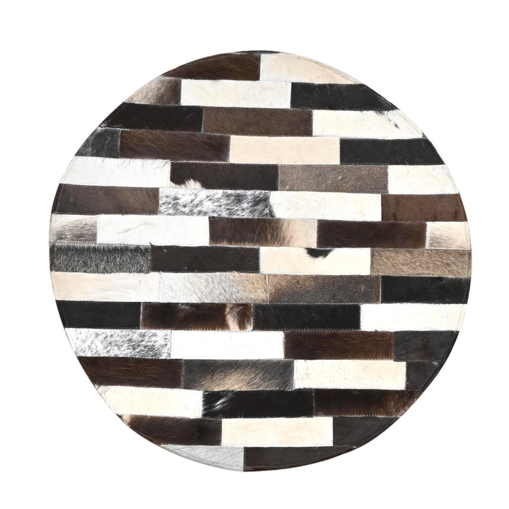 Patchwork Round Rug 4x4 FT