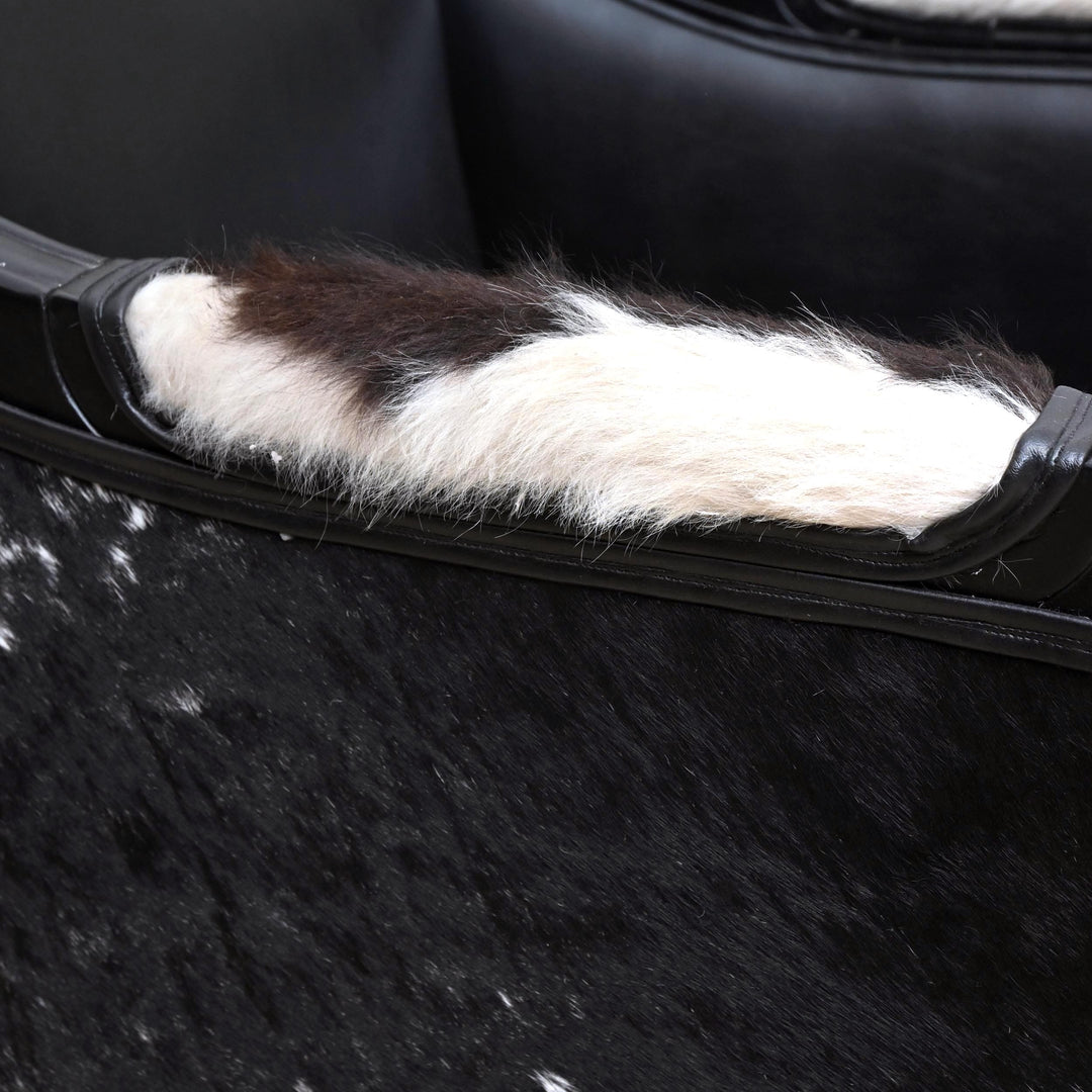 Black Cow Hide Vintage Chair