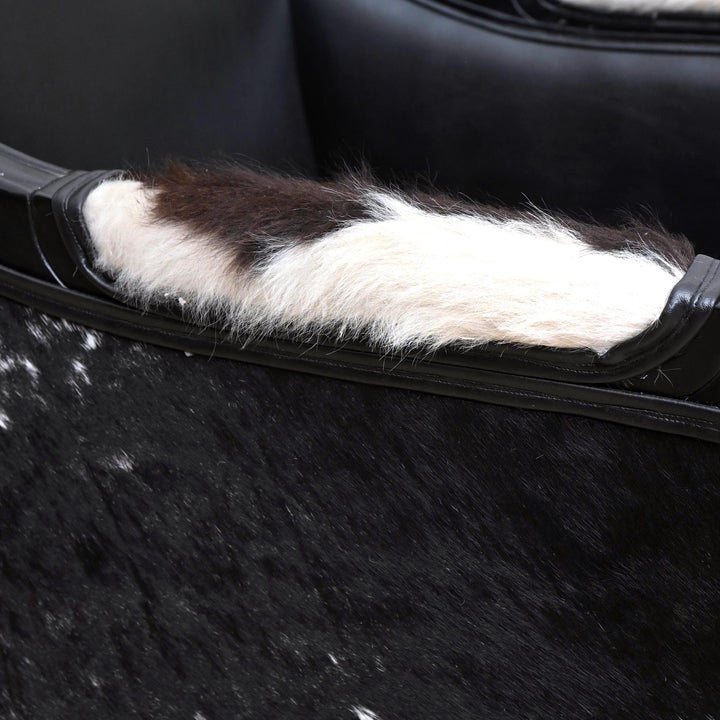Black Cow Hide Vintage Chair