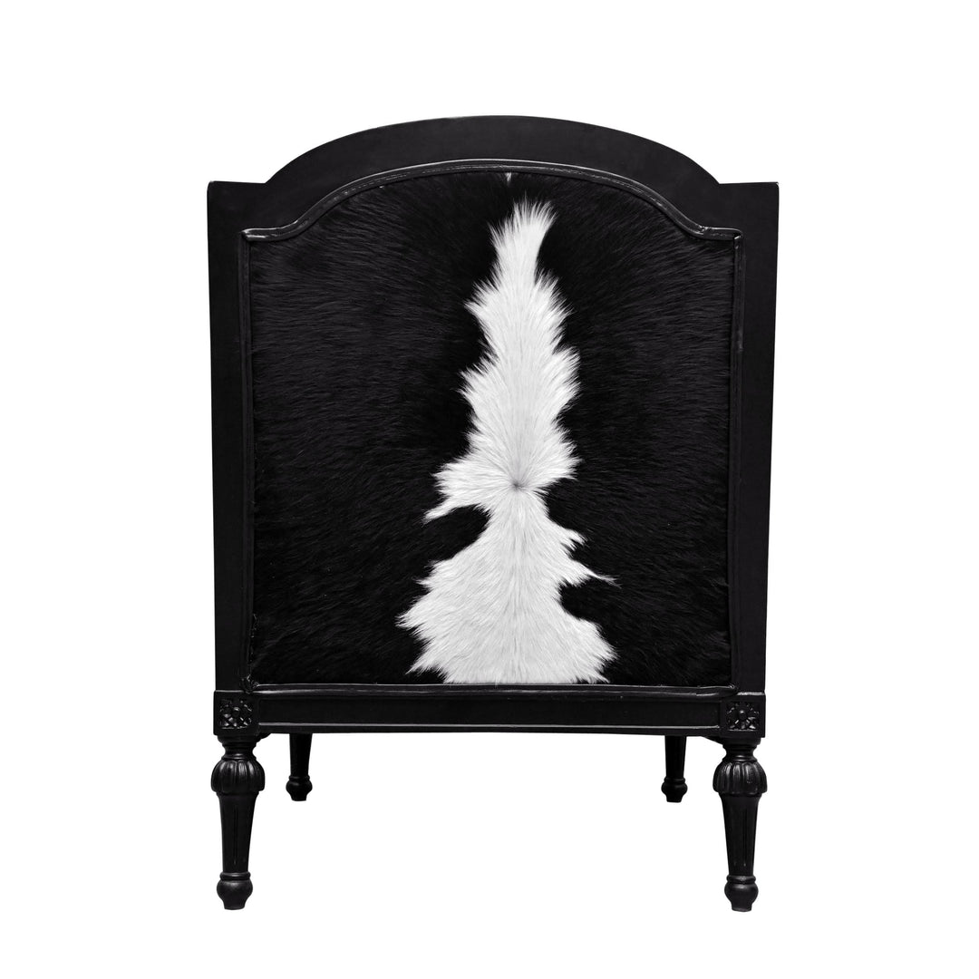 Black Cow Hide Vintage Chair