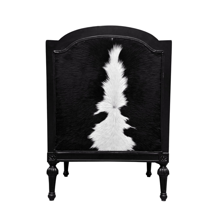 Black Cow Hide Vintage Chair