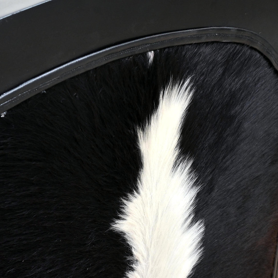 Black Cow Hide Vintage Chair
