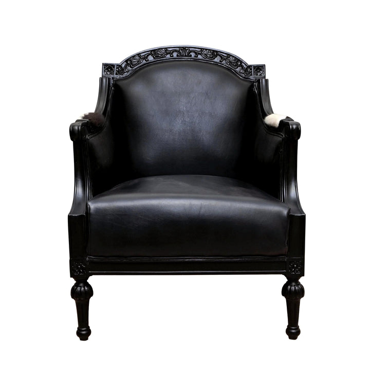 Black Cow Hide Vintage Chair