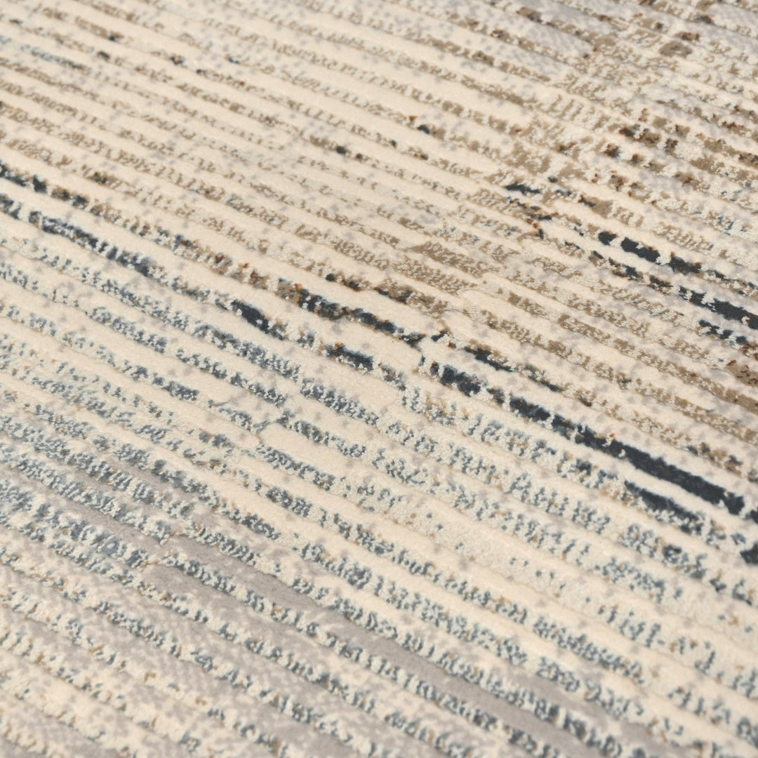 Beige Stripe Turkish Rug 2.5x5 Ft