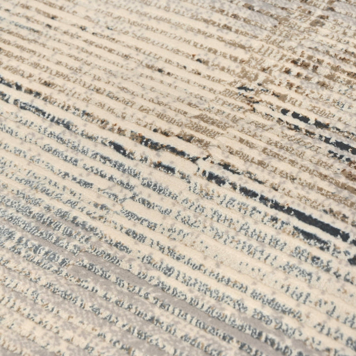 Beige Stripe Turkish Rug 2.5x5 Ft