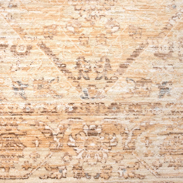 Beige Floral Turkish Rug 5x8 Ft