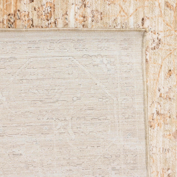 Beige Floral Turkish Rug 5x8 Ft