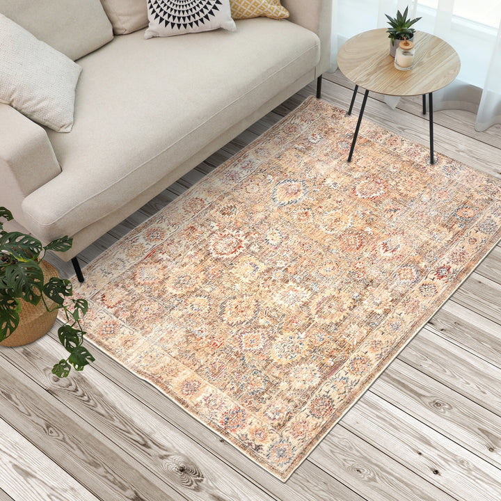 Beige Traditional Turkish Rug 4X6 Ft