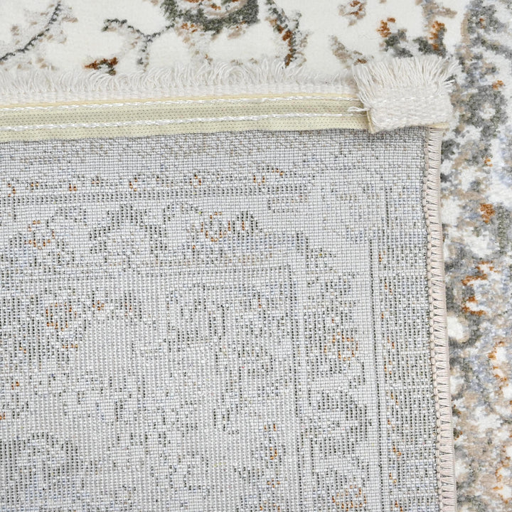 Grey Floral Turkish Rug 4x6 Ft