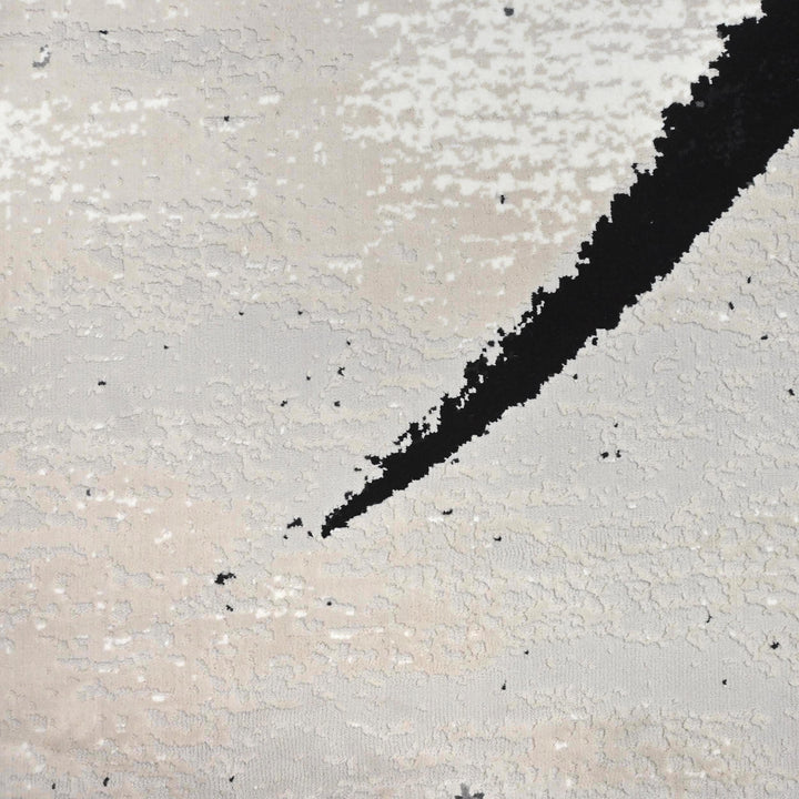 Black & Grey Splash Turkish Rug 7X10 Ft