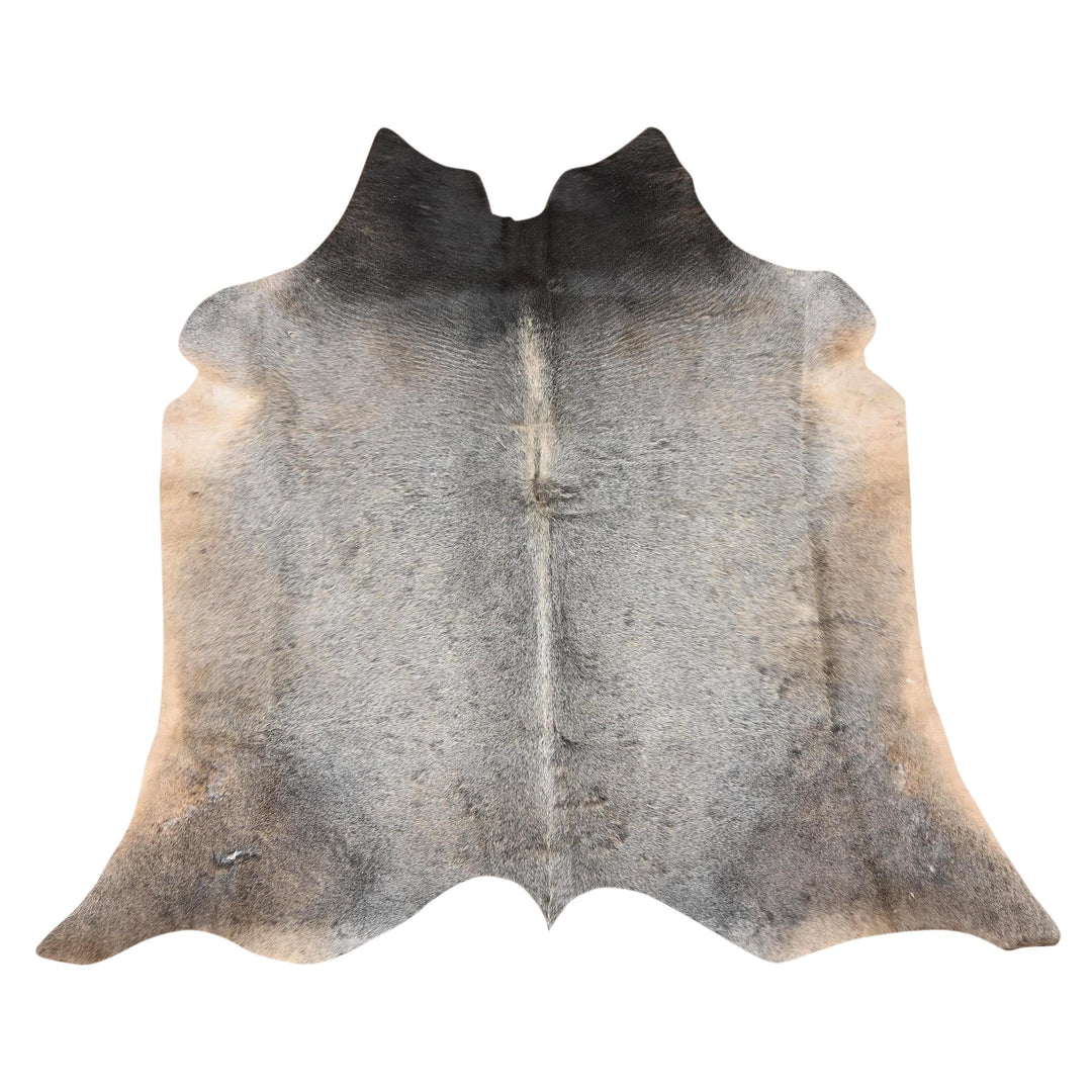 Brazilian Charcoal Dark Grey Cow Hide 4.5x4.5 FT