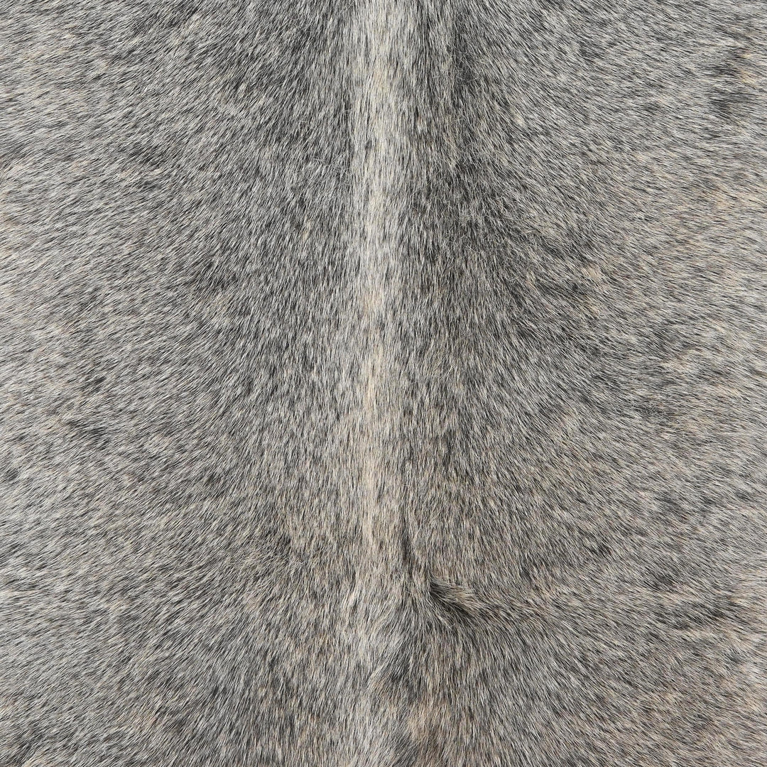 Brazilian Charcoal Dark Grey Cow Hide 4.5x4.5 FT
