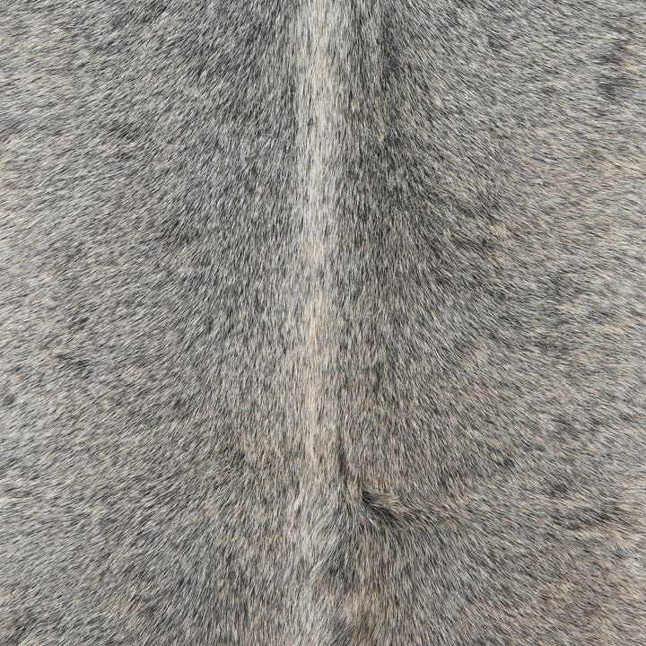 Brazilian Charcoal Dark Grey Cow Hide 4.5x4.5 FT