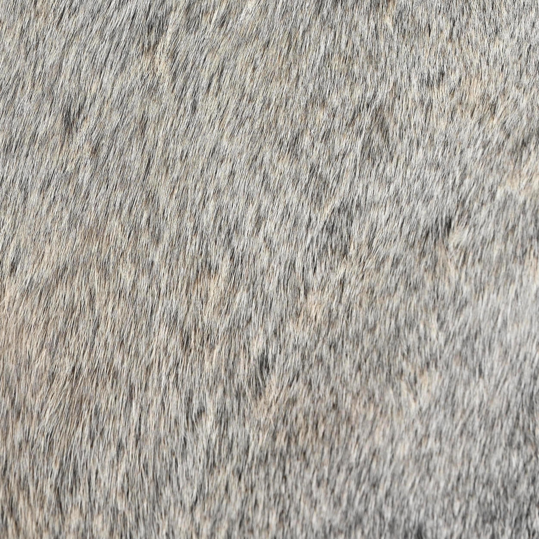 Brazilian Charcoal Dark Grey Cow Hide 4.5x4.5 FT